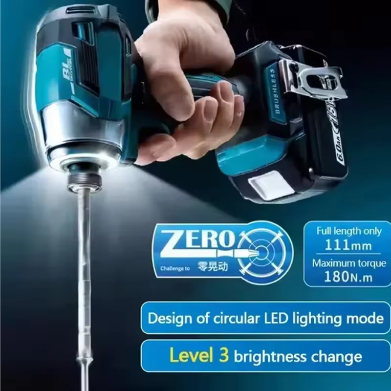 

newMakita 18V LXT Cordless Impact Driver DTD173 Brushless Electric Drill Screwdriver LED Light bare machine