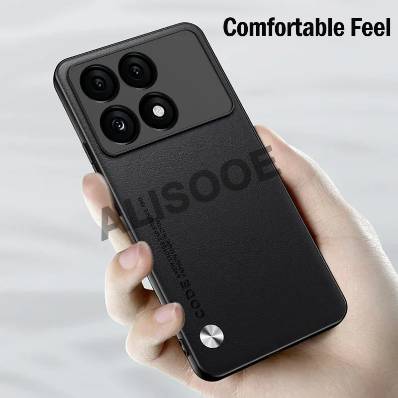 Stoßfest Funda für POCO X7 Pro 5G Fall Luxus PU Leder Hartplastik Abdeckung für Xiaomi POCO X7 X6 X5 X4 Pro F6 Pro Capa