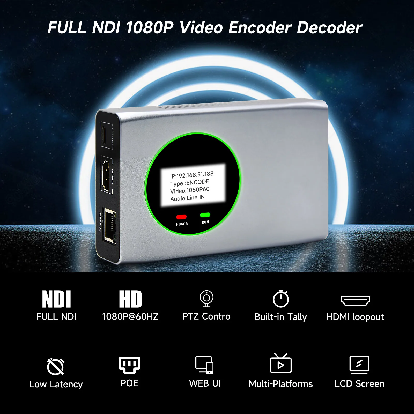 ORIVISION NDI Encoder Decoder 10800P60 FULL NDI Converter With PTZ Control
