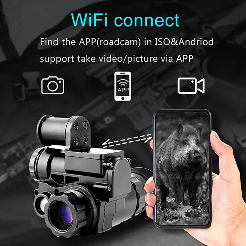 Head-Mounted HD Infrared Night Vision Goggles 6X Black&White/Green Imaging Switch Night Viewer Monocular for Tactical Hunting