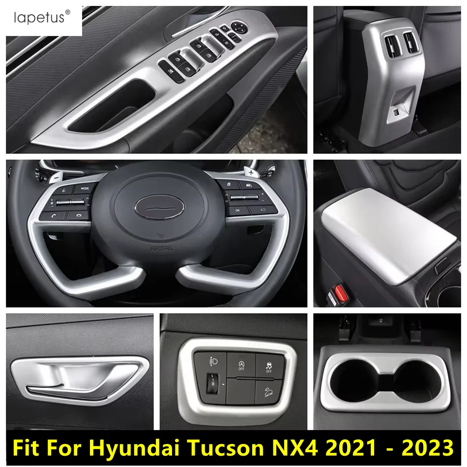 

Dashboard Instrument Panel Strip / Water Cup / Head Lamp / Handle Bowl Cover Trim Accessories For Hyundai Tucson NX4 2021 - 2023