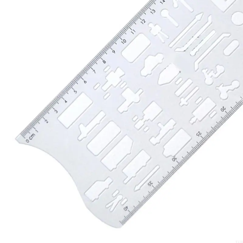 Multifunctional Geometric Stencils Drawing Accident Scene Templates with Measuring Ruler Geometric Drawing Templates 