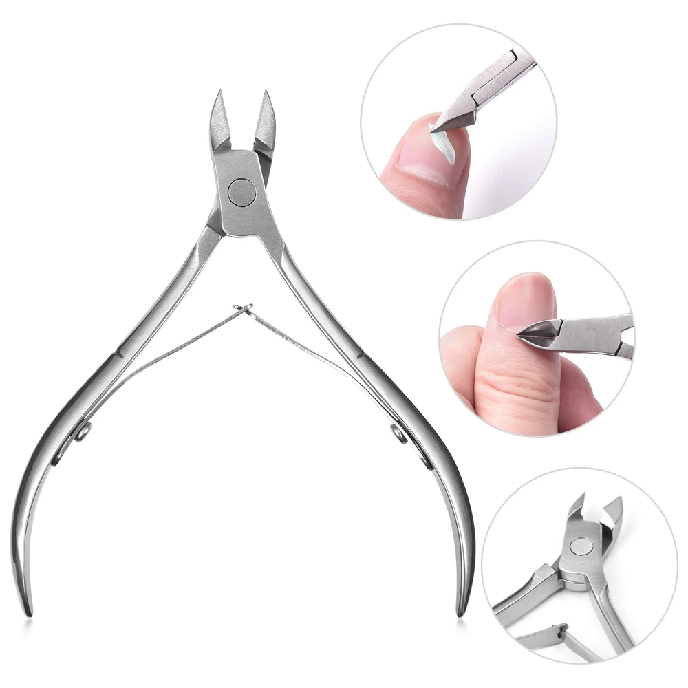 

KADS Cuticle Trimmer Cuticle Nippers Scissors Stainless Steel Clippers Cutter Remover Pedicure Manicure Nail Art Tool Silver