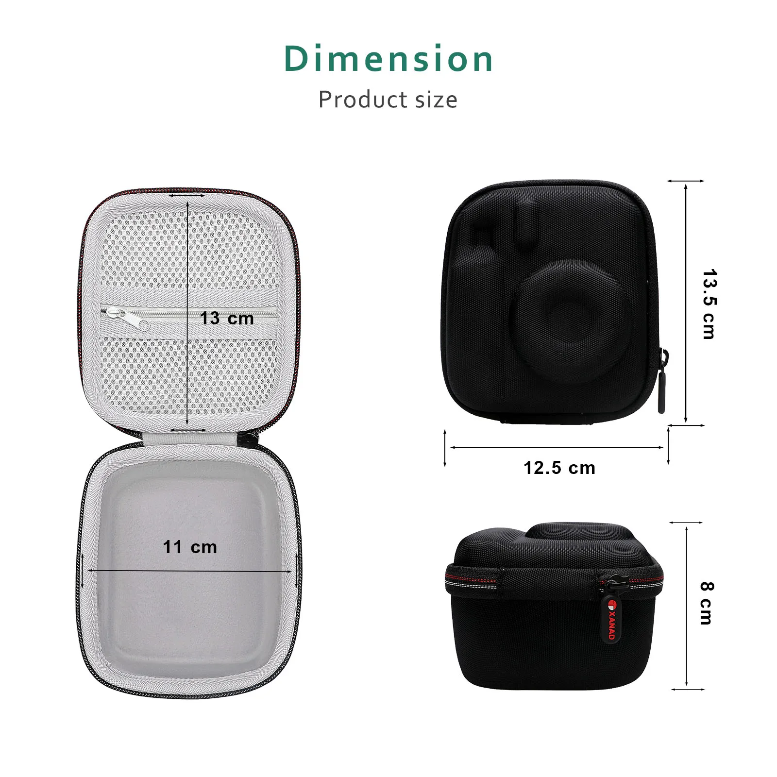 Casing keras untuk Fujifilm Instax Mini 12 kamera instan, tahan air tahan benturan, kantung pembawa bepergian (kamera tidak termasuk)