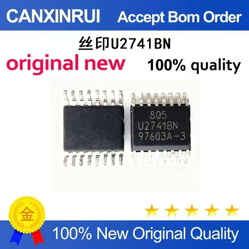 

(5-100 Pieces) New U2741B-NFBG3Y SSOP-16 silk screen printing: U2741BN RF receiver chip IC