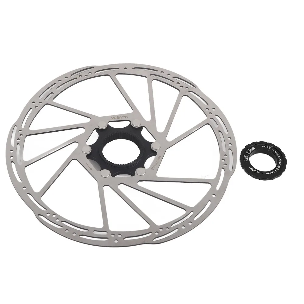 

203mm Bike Disc Brake Rotor Hollowed Includes Center Lock Adapter Bike Brake Rotor Stainless Steel Central Lock Brake Rotor