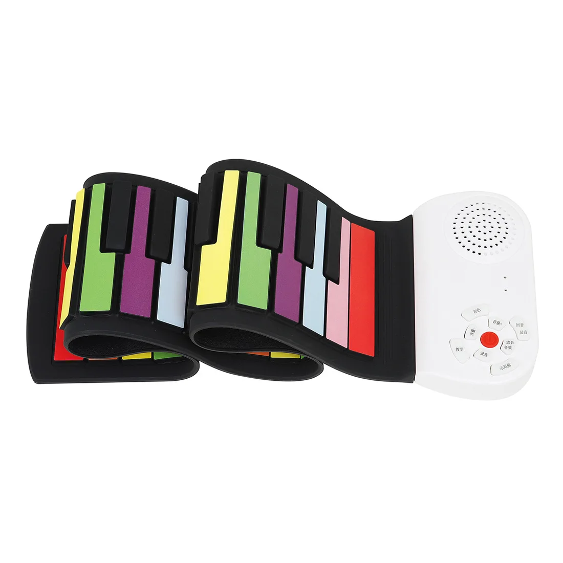 49 Keys Silicone Piano Keyboard Roll Up Piano Portable Colorful Soft Electronic Piano Rainbow Key rechargable piano Keyboard Key