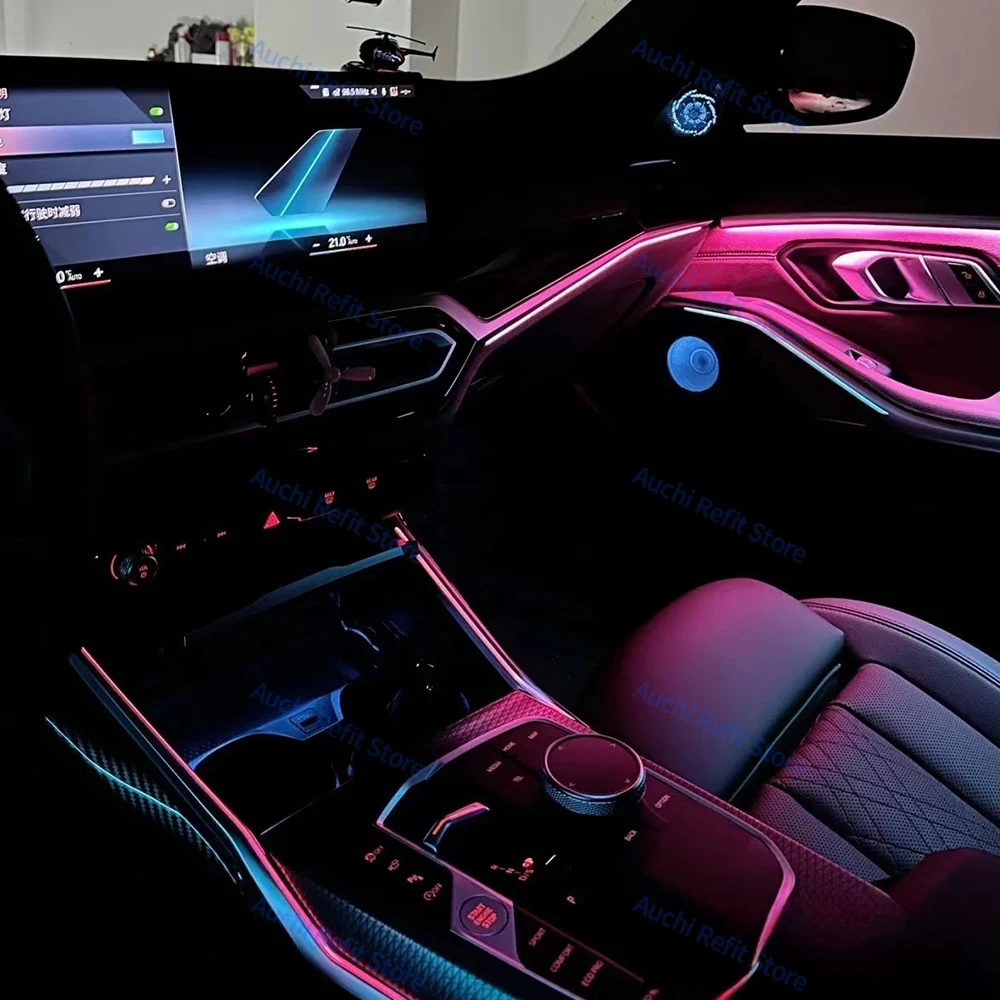 11 Colours RGB LED Ambient Light For BMW New 3 Series G20 Car Center Console Door Speaker Cover Decorative Lamp Modified Parts