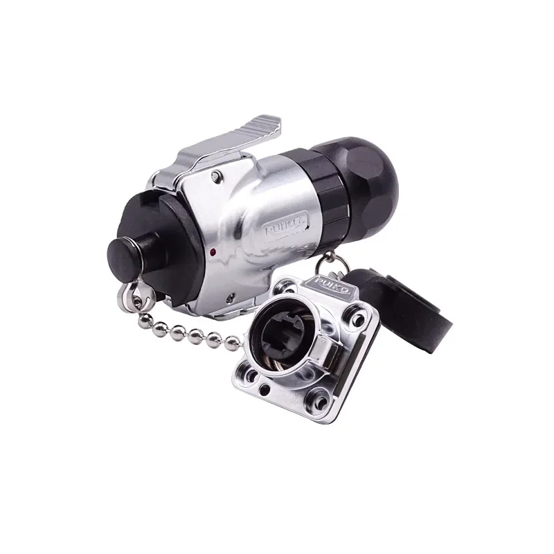 في الهواء الطلق IP67 مقاوم للماء MTP MPO الطيران الألياف البصرية موصل M16 سريع قفل سريع ذكر التوصيل أنثى المقبس محول الإشارة