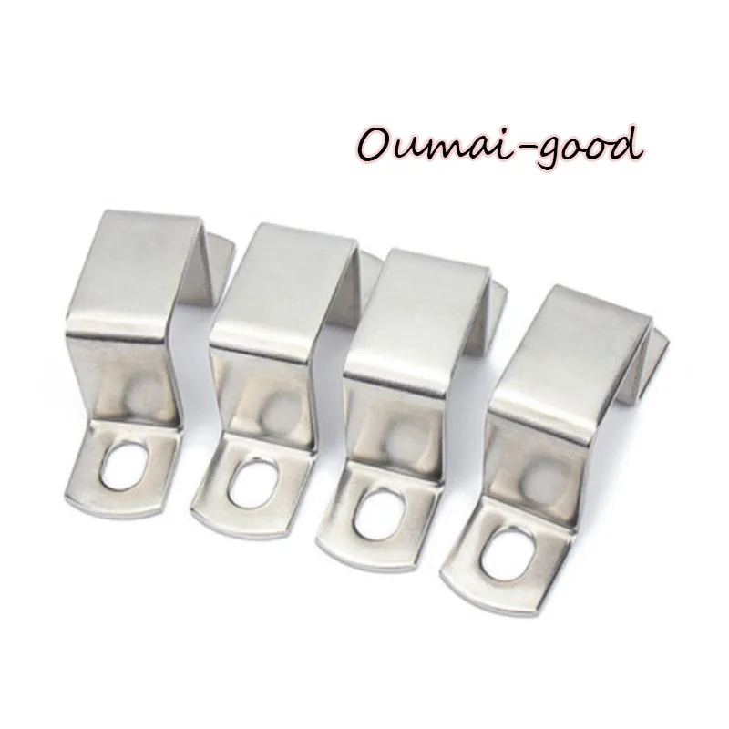 1/2/5pcs 304 Stainless Steel Thickened Square Rectangular M-Shaped Horseback Pipe Saddle Clamp Buckle Throat Hoop Dia10-Dia80