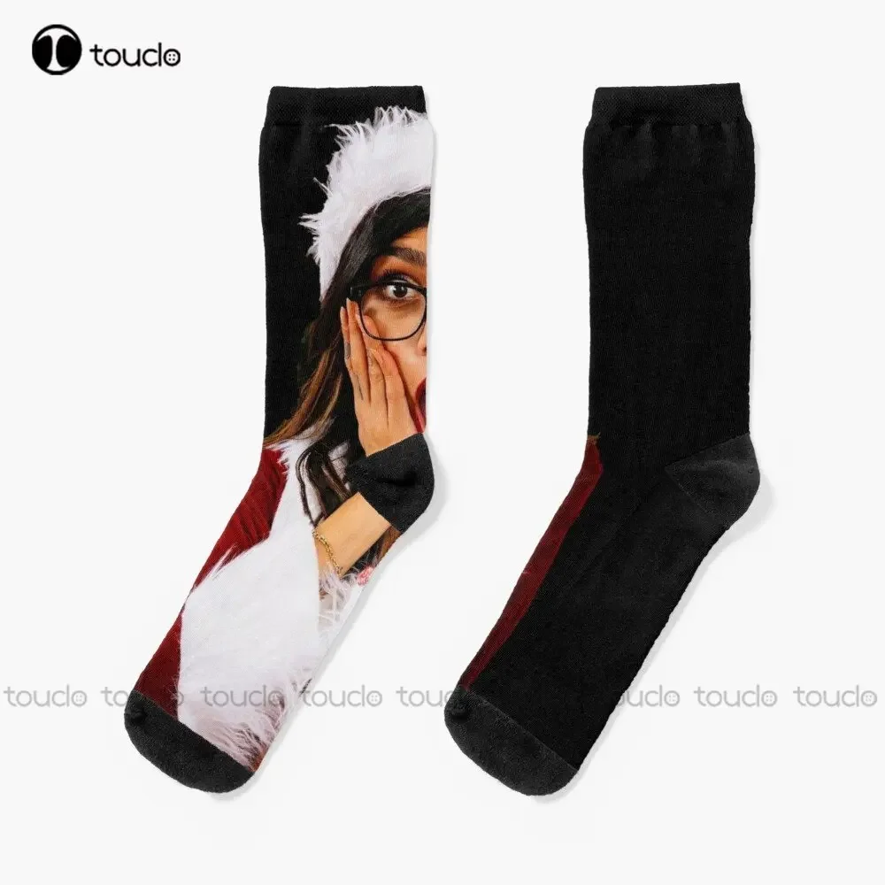 Mia Khalifa Life Socks Pink Softball Socks Personalized Custom Unisex Adult Teen Youth Socks 360° Digital Printing Streetwear