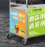 V5.11  mobile commercial foldable stall cart hand push shelf hot stew movable stall snack food truck