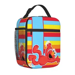 S-Sesame Streets Thermal Insulated Lunch Bags Cookie Monster Cartooon Portable Food Container Bags Thermal Cooler Lunch Boxes