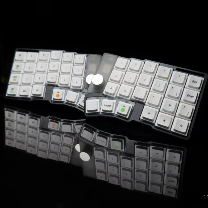 （Silver in Stock） Cornix Split Keyboard Bracket Version Aluminium Case Hot Swap Kit Bluetooth Wireless Separate Keyboard VIAL