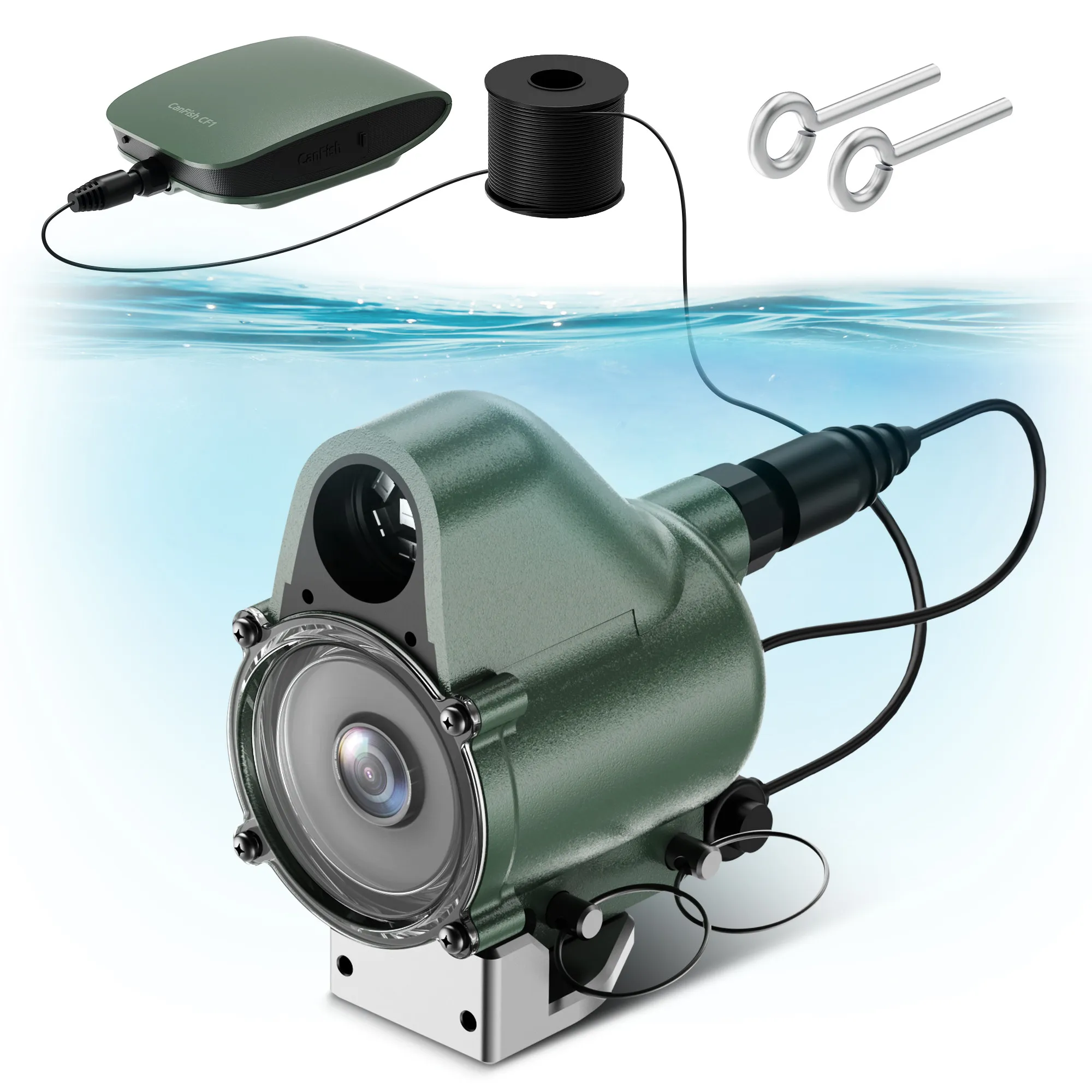 High Quality CANFISH CF1 AI Smart Underwater Fish Finder Night Vision 130 Wide Angle HD Live Streaming Camera Device