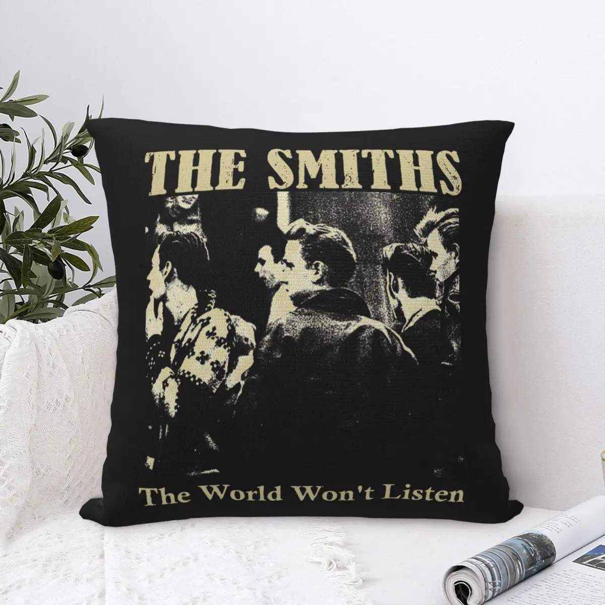 The Smiths Square Pillow Case 1980 Morrissey Cushion Cover Fashion Polyester Decorative Pillowcase for Bed 40*40cm