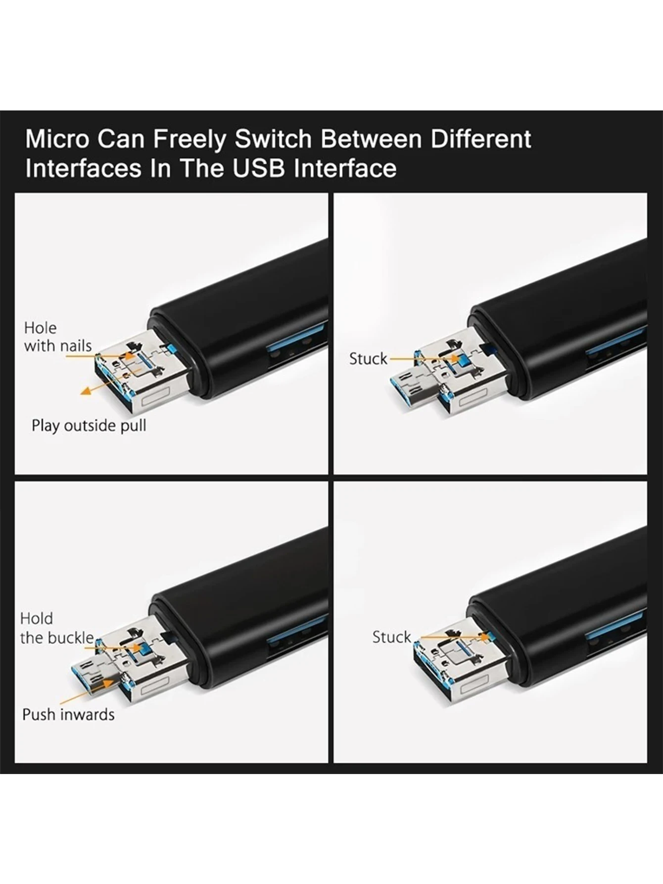 5 in 1 Multifunction USB 3.0 Type-C/Usb /Micro Usb/Tf Memory Card Reader High-speed Computer OTG Card Reader Adapter Cardreaders
