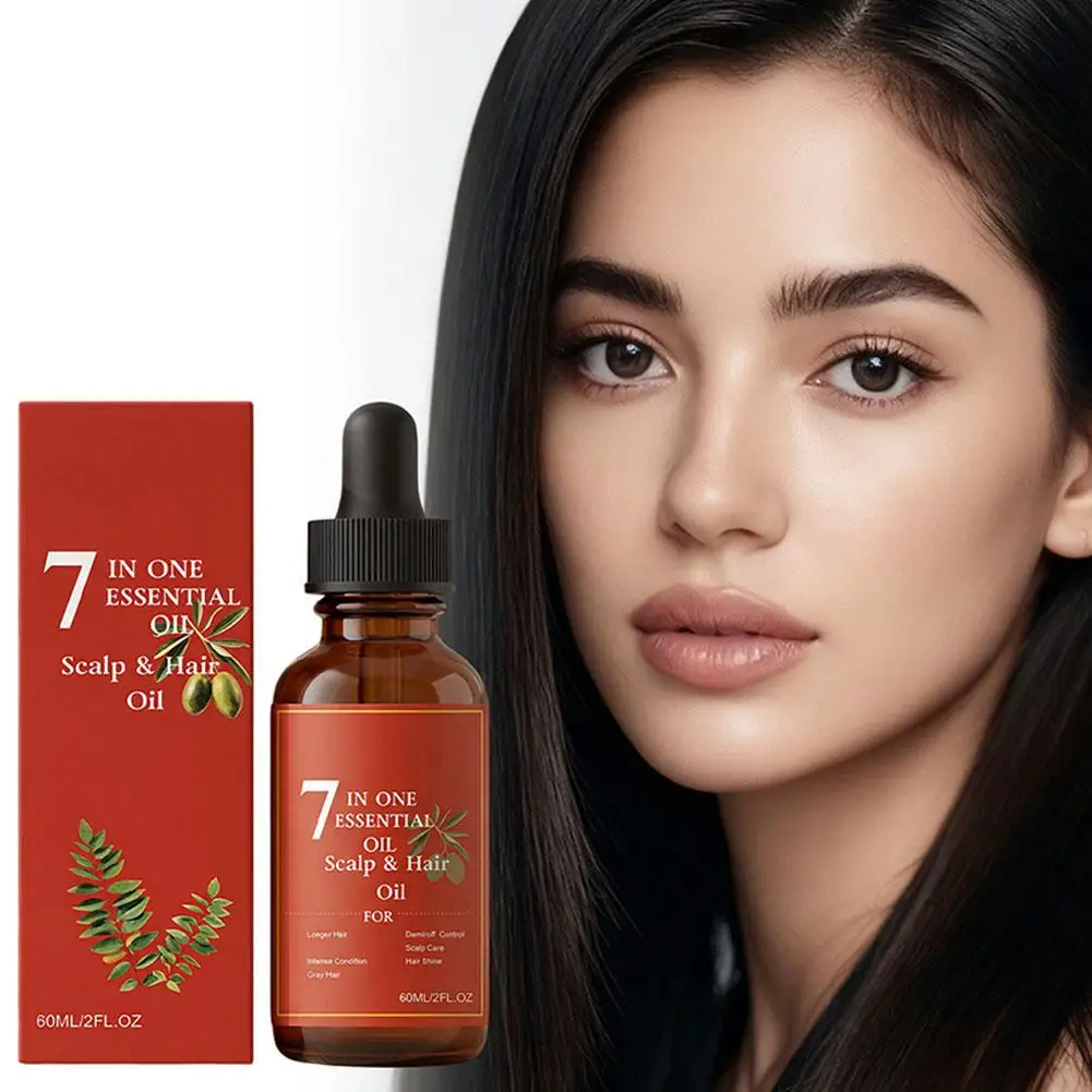 

60ml 7-in-1 Essential Scalp & Hair Oil – Nourishing Treatment for Longer, Stronger, Shiny Hair, Anti-Hair Loss