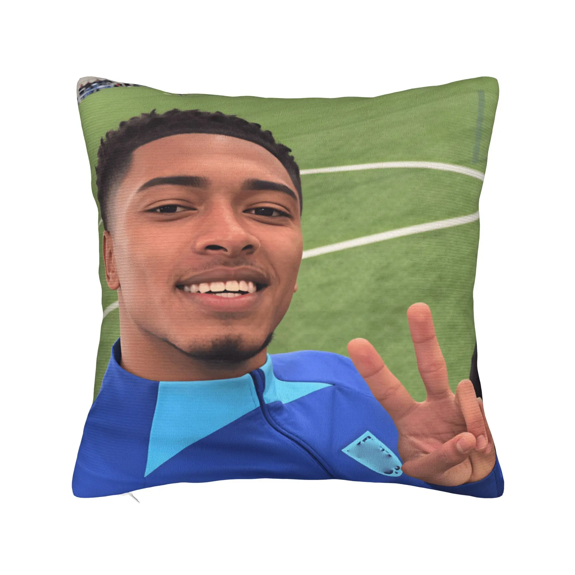 Football J-Jude B-Bellinghams Pillowcases  Vintage Pillow Case For Living Room Chair Print Pillow Cover