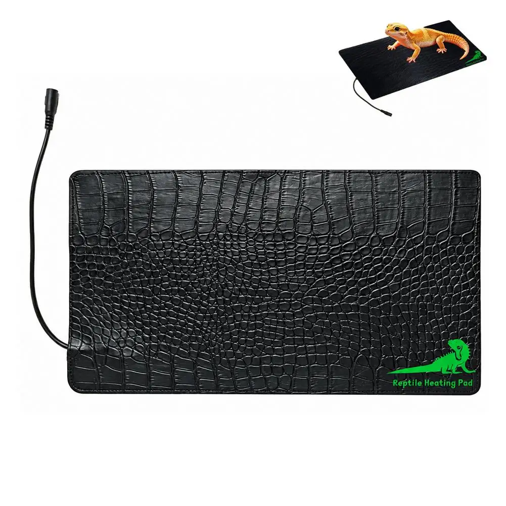 USB Reptile Heating Pad 5V Adjustable Temperature PU Leather Warmer Mat For Reptile Snake Lizard Turtle Seedling Pet Terrarium