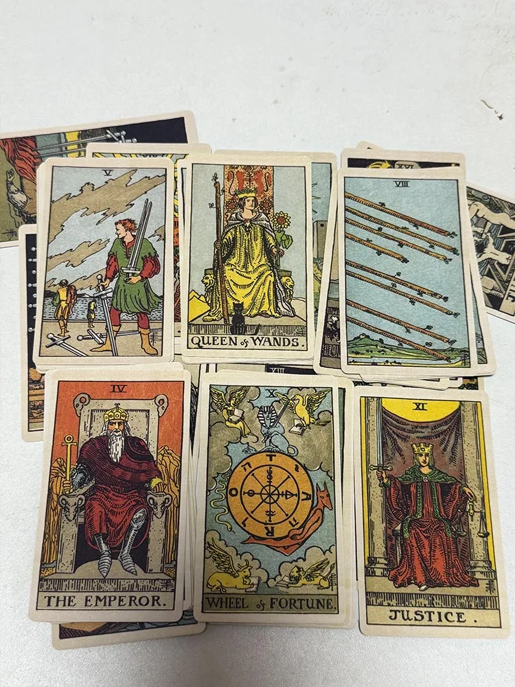 The Classic Tarot Cards A 78 Deck Board Games Mystical Divination Fate Fortune Tarot Cards with Guide Book