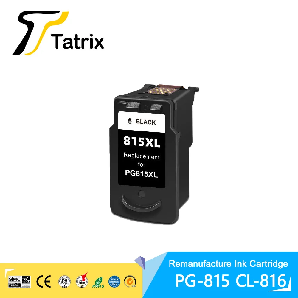 Tatrix PG-815XL CL-816XL Premium Black Remanufacture Inkjet Ink Cartridge for Canon mp288 mp236 mp259 ip2780 ip2788 mx348 mx358