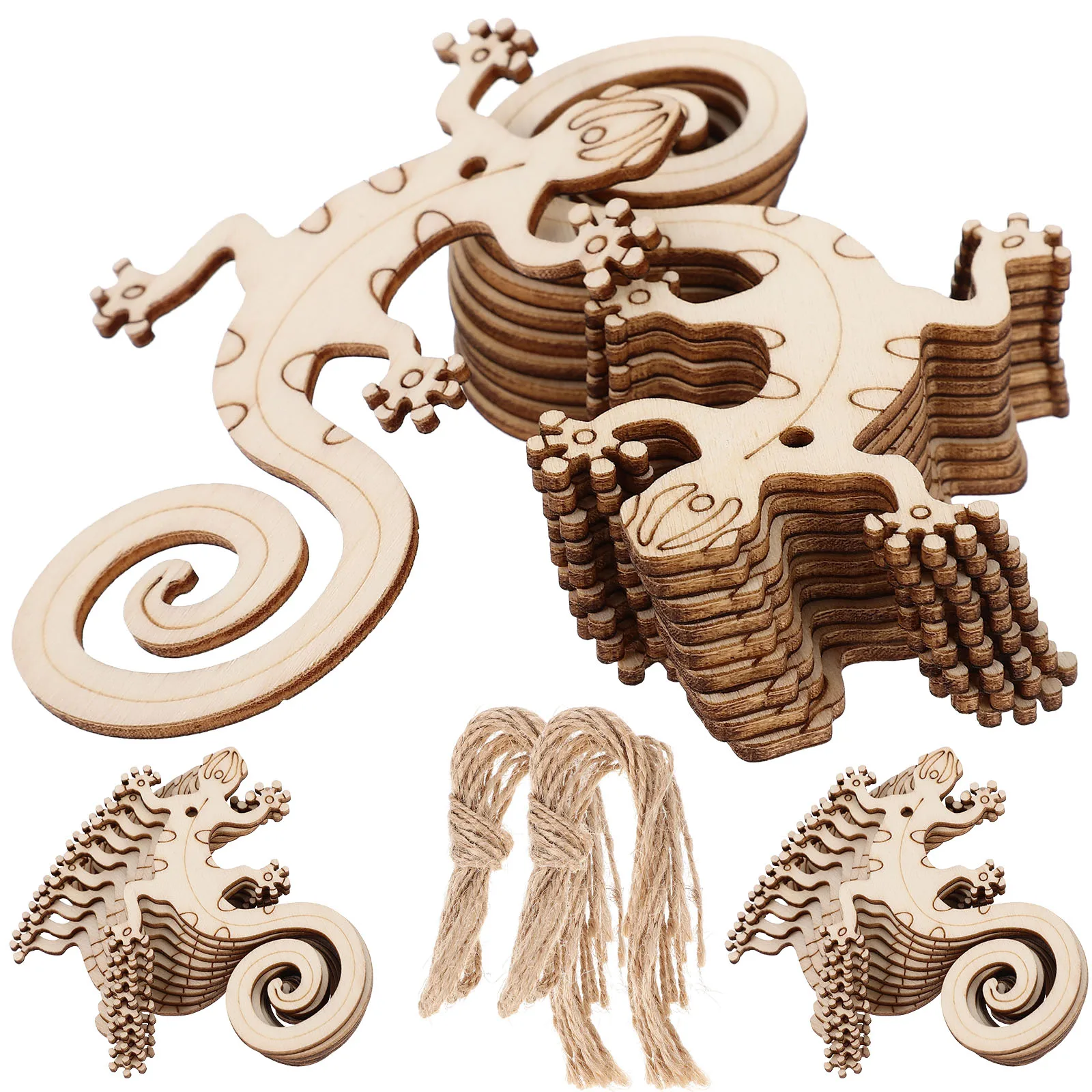 

Engraving Wood Chip Painting DIY Graffiti Cut Out Bookmark Reptile Crafts to Child