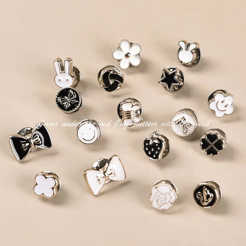 Brooch Pin Invisible Pearl No Sew Anti Exposure Shirt Fixing Accessory for Women Concealed Button Silver Tone Alloy Lightweight