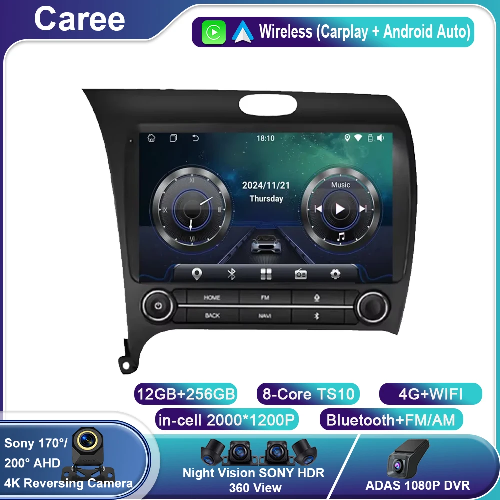 

Android Car For Kia Cerato 3 K3 Forte 2013 2014 2015 2016 2017 2018 Car Auto Radio Multimedia Player Navigation GPS WIFI NO 2DIN