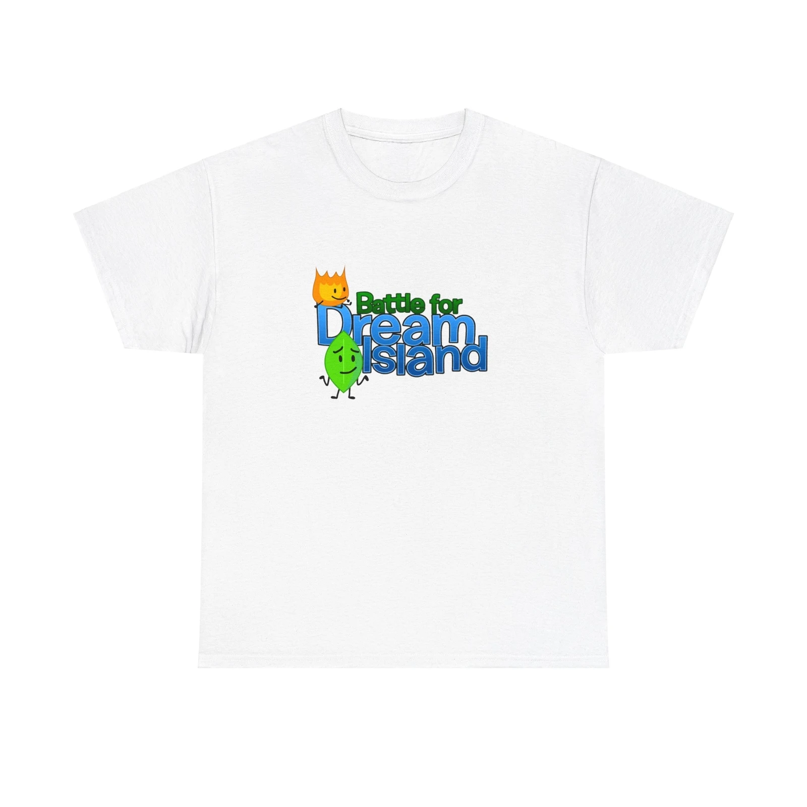 Battle For Dream Island Leafy & Firey Unisex T-Shirt - BFDI-Inspired Fun Design