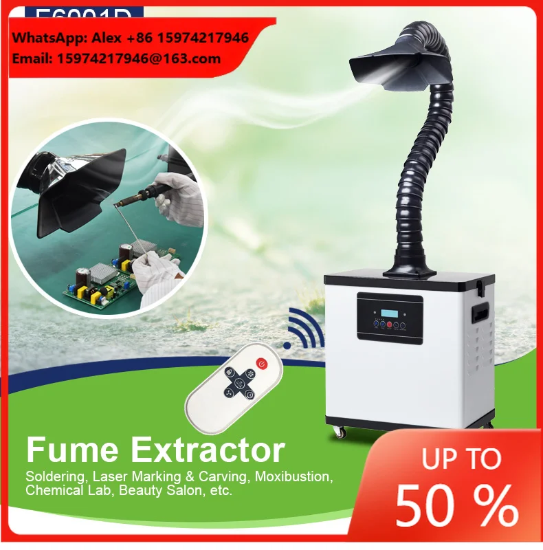 330W Soldering Fume Extractor With Digital Display And Remote Controller