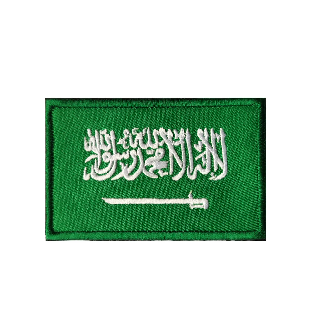 Flagi świata haftowane naszywki kuba Chile Arabia saudyjska Syria zjednoczone emiraty arabskie Jordan Patch Pack z naklejkami