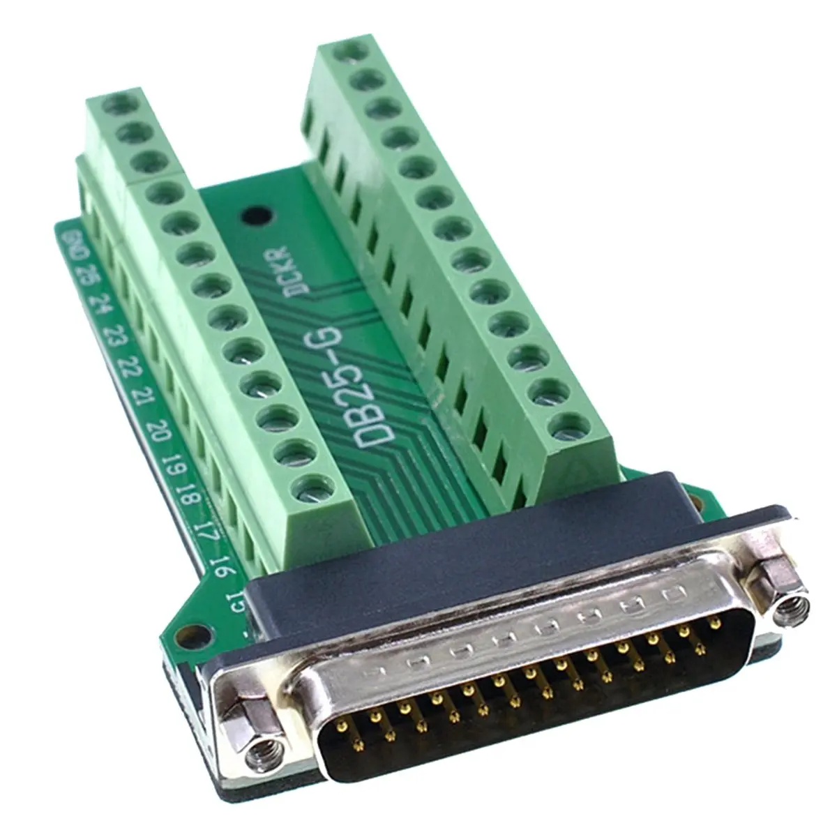 AA80 DB25 Male / Female 25Pin Plug Breakout PCB Board Terminal Connectors for Home Improvement DB25 Male 25Pin Plug