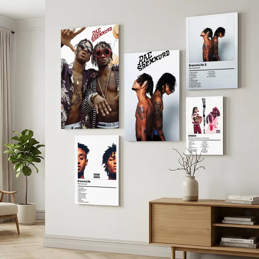 Singer R-Rae Sremmurd Framed Wall Painting Canvas Poster Wall Art HD Print Home Decor Room Decoration Artwork Gift Wood Frame