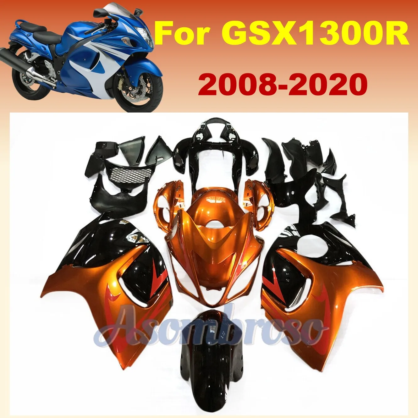 

Комплект обтекателей для Suzuki HAYABUSA 2008 2020 2009 2010 2011 2012 2013 2019 2016 2015 GSX1300R GSX-R1300 08-20 корпус кузова