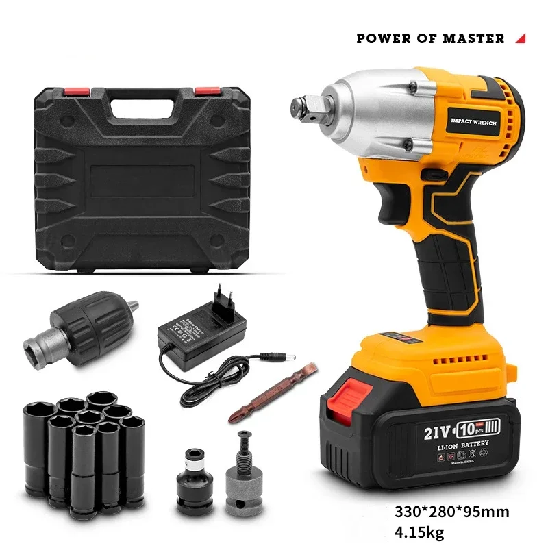 

21V Brushless Electric Wrench Lithium Battery Wrench Air Cannon Scaffolding Worke Rechargeable Cordless Electric Impact Wrench