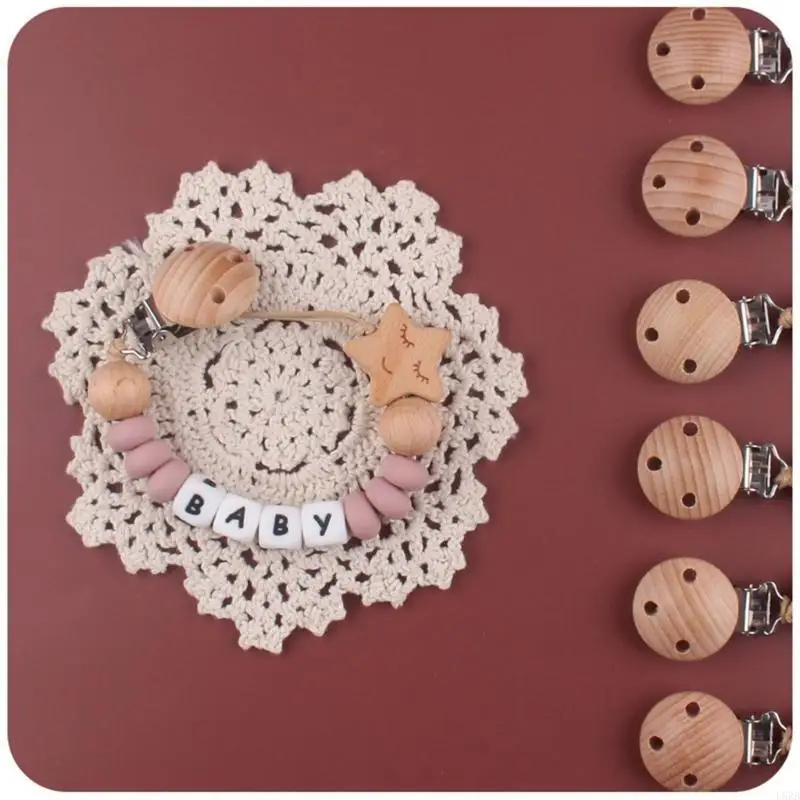 

Silicone Pacifiers Clip Soother Chain Holder for Boys & Girls Fits All Pacifiers L8RB