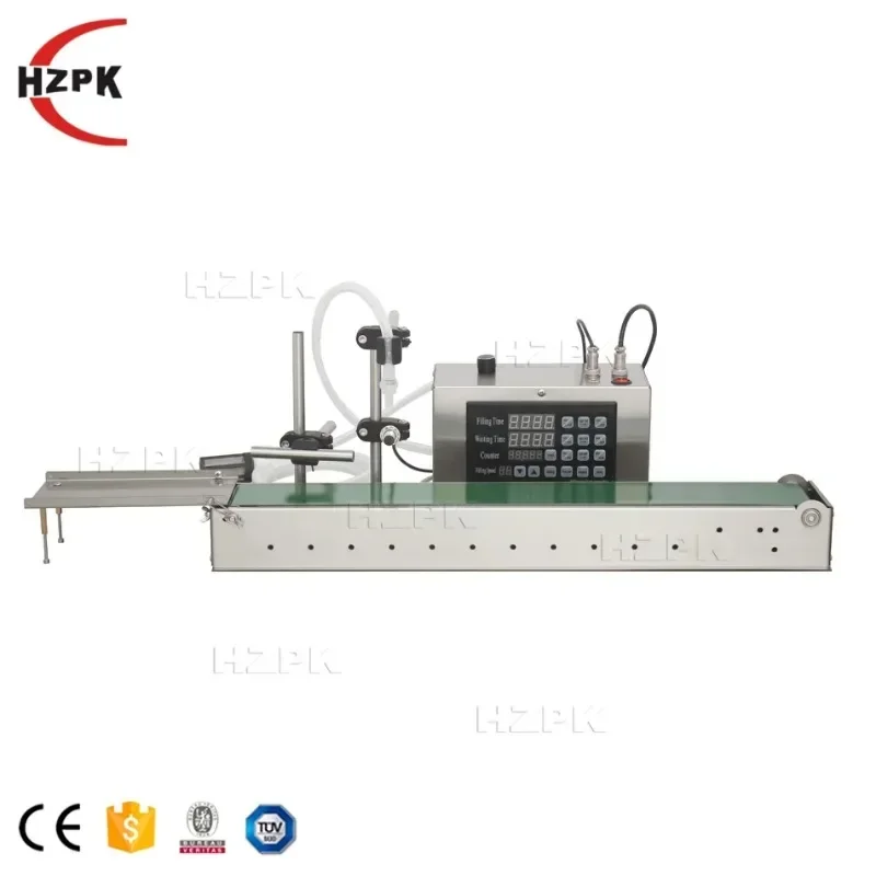 HZPK Automatic Vial Glass Plastic Bottle Small Digital Liquid Filling Machine 100-1000ml In China