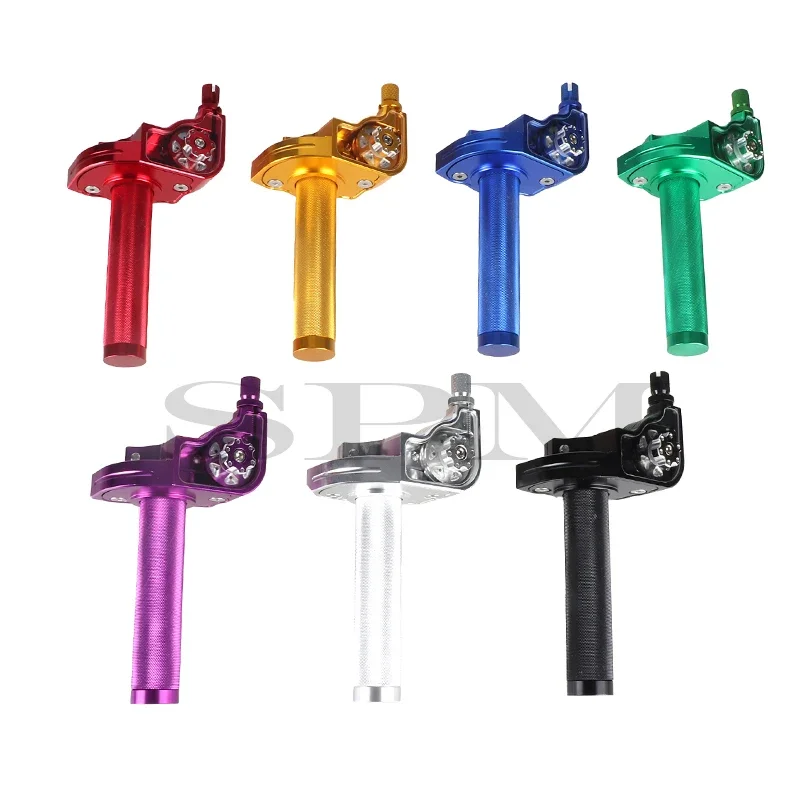 Universal 22mm CNC Aluminum Accelerator Throttle Twist Grips Handlebars Cable For Motorcycle Moped Scooter ATV Quad Bike M10*1.5