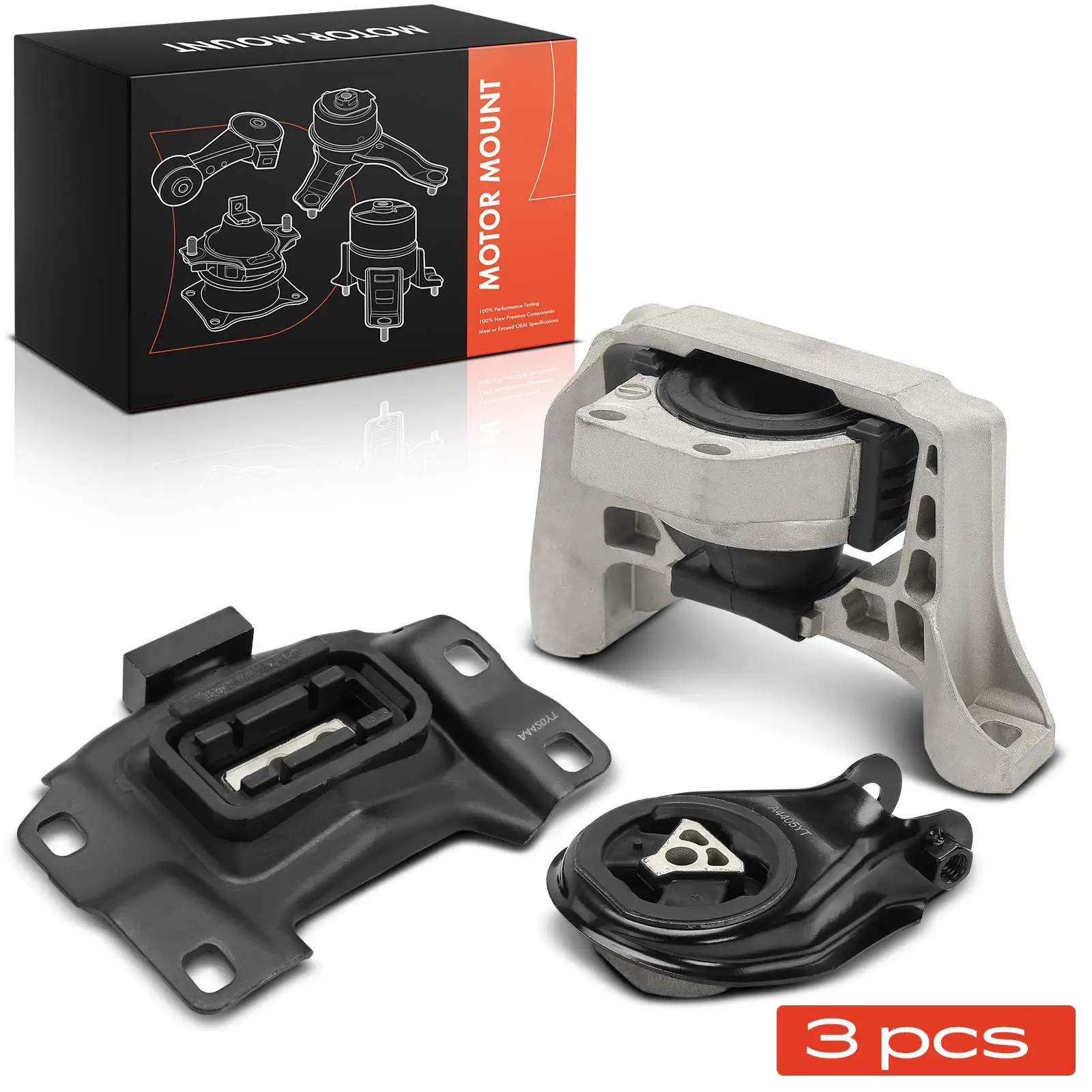 Frankberg 2x Motoronderdelen + 1x Transmissieonderdelen voor- en achteras voor Mazda 3 BL 2.5L 2009-2014 9894 BP4S39040B A4420 EM-9534