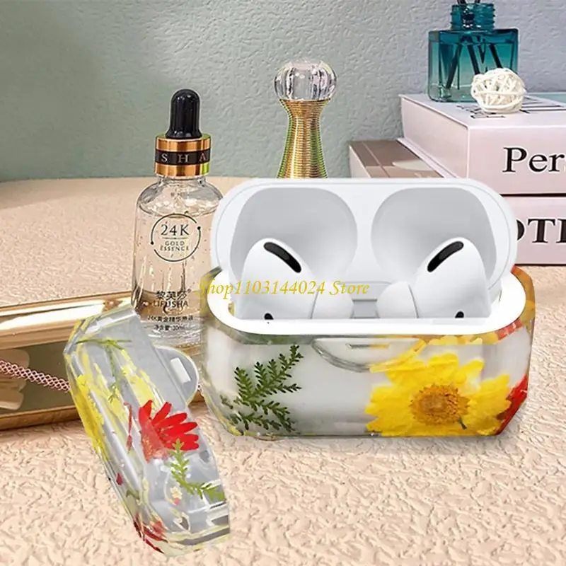 N5KE Resin Molds Silicone for Bluetooth Earbuds for Case Epoxy Resin Casting Molds for DIY Protective Earphone for Case Cover