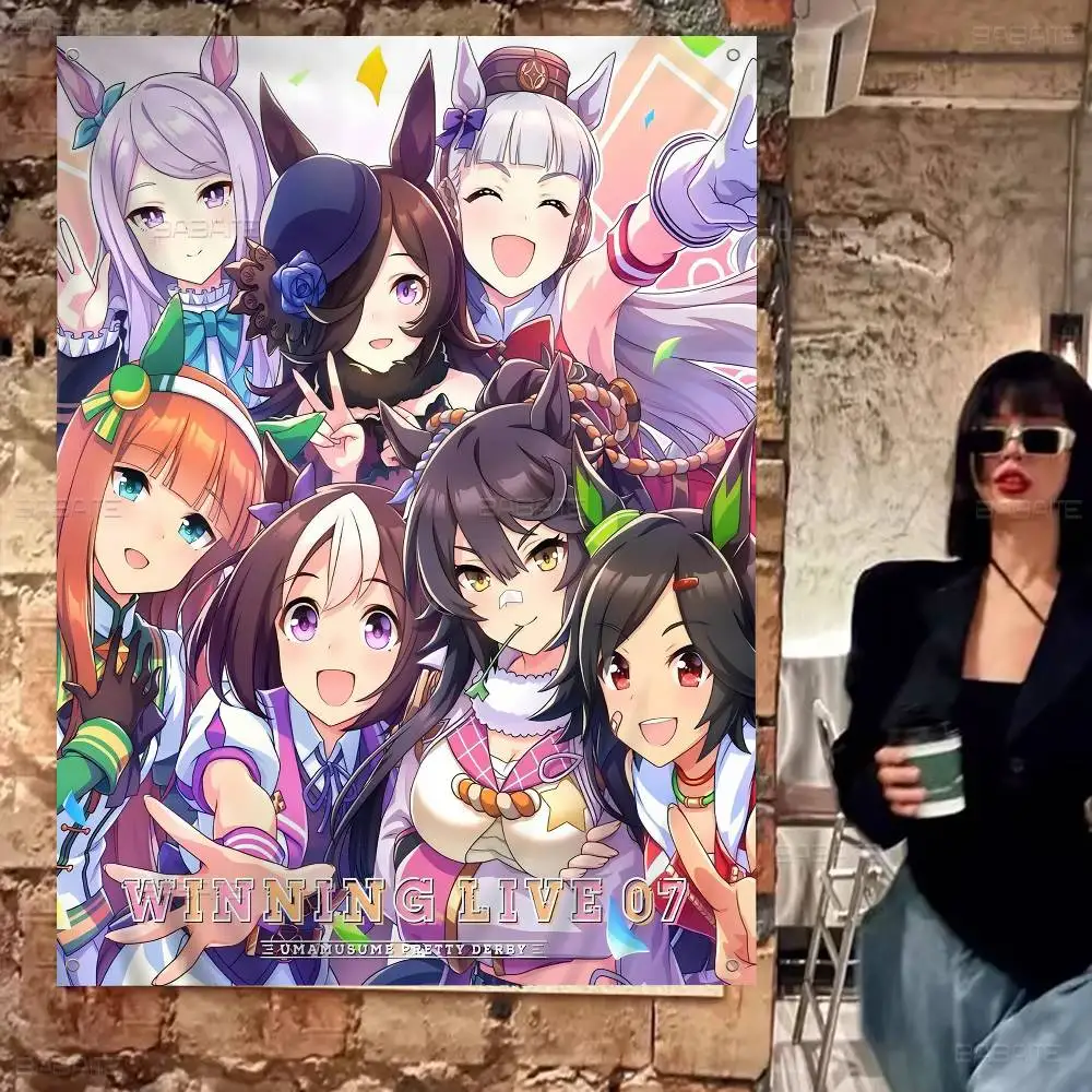 Anime Uma Musume Pretty Derby Anime Cartoon Flagge Wandbehang Banner Dekoration Haushalt Home Decor