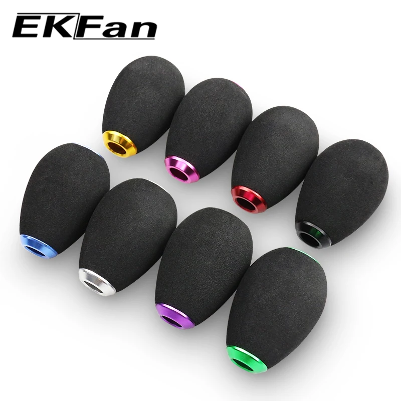 EKFan-낚시 릴 핸들 손잡이, EVA 및 금속 낚시 미끼 캐스팅 스피닝 릴 핸들 액세서리 낚시 태클 도구, 1 개