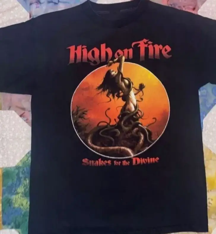 Reprinted High On Fire Snakes For The Divine T Shirt, music shirt