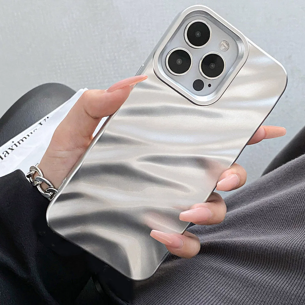 Luxury 3D Wave Pattern Phone Case For iPhone 14 Pro Max Case For iPhone 11 13 12 15 Pro Max XS X XR 7 8 Plus SE Shockproof Cover