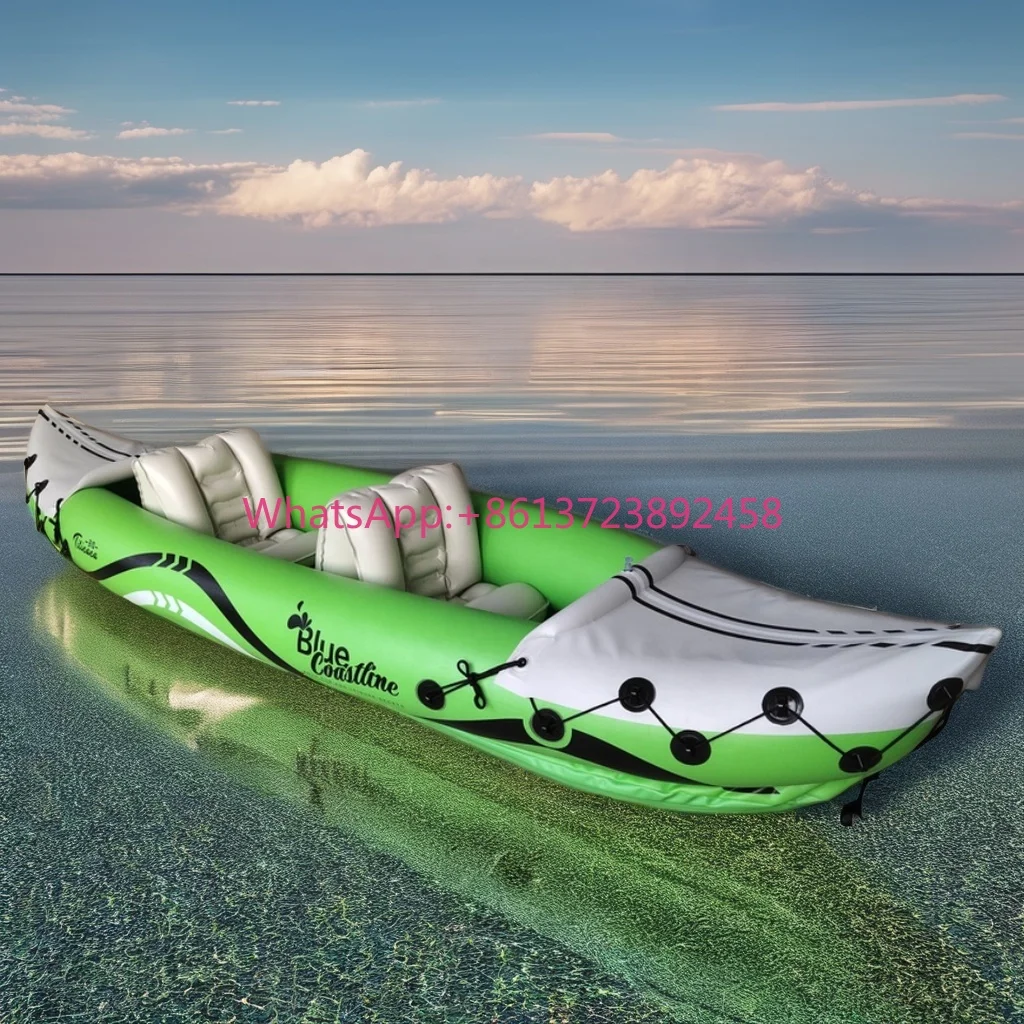Fishing Inflatable PVC Kayak Thickened Dinghy Row Boat Outboard Engine Fiberglass RIB Boat HDPE Dinghy Raft Double Drop Drifting