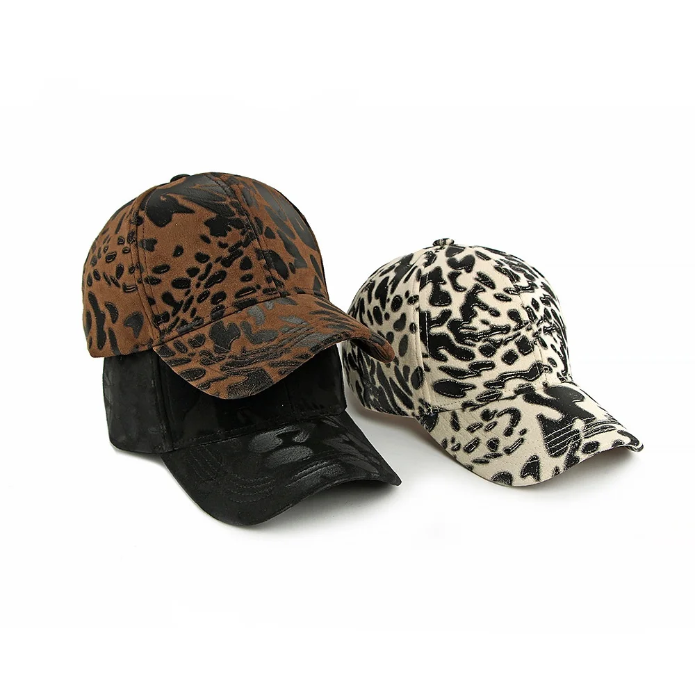Autumn Winter Leopard Print Duckbill Hat Men Women Hardtop Stylish Face Enhancing Small Baseball Caps Outdoor Trendy Sun Hat