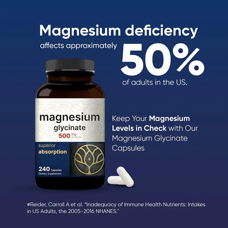 

Glycine magnesium capsule composite supplement regulates nervous system relaxation and brain health food