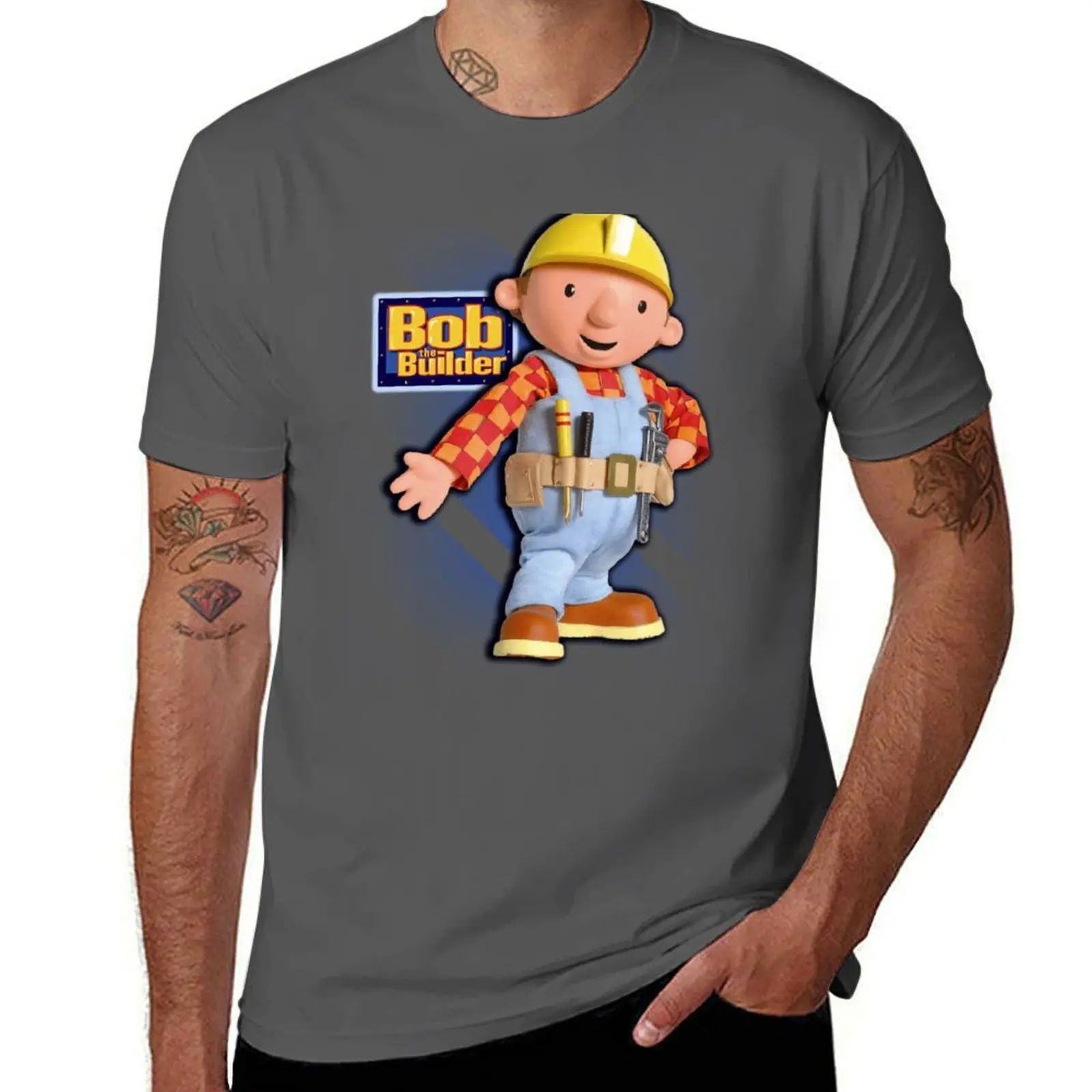 

Bob The Builder with shadow T-Shirt man t shirts high quality luxury brand t shirts for man graphic tees T-Shirt