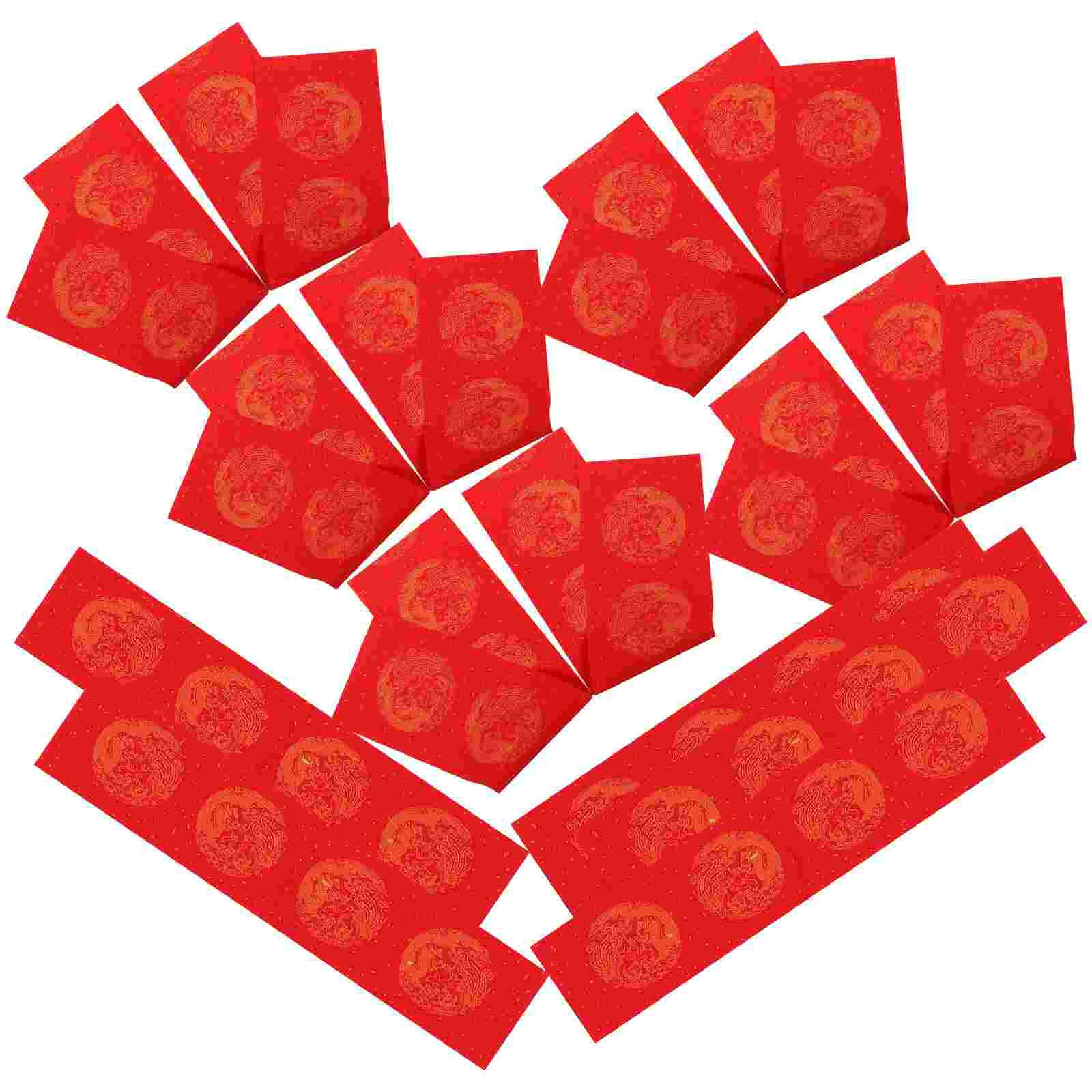 5 Sets Couplet Paper Blank Calligraphy Red Spring Festival Writing Rice New Year